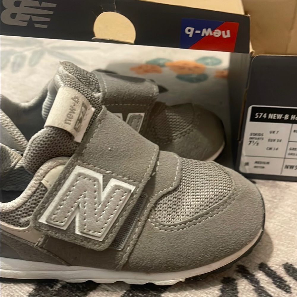 New Balance Toddler Sneakers in Gray and White
